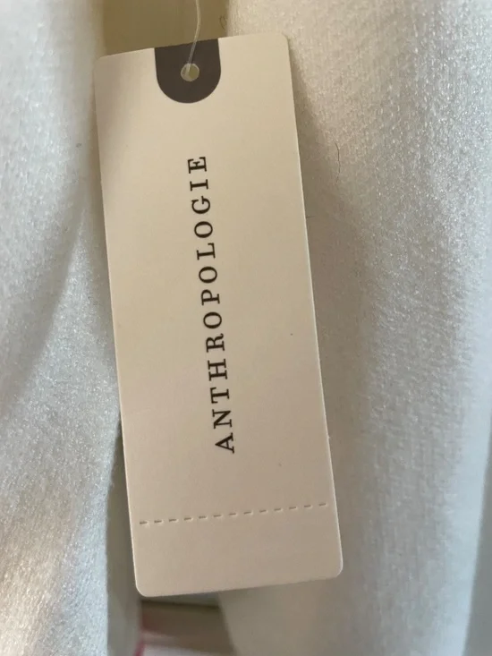 Anthropologie ivory viscose sweater with fushia trim - Picture 4 of 5